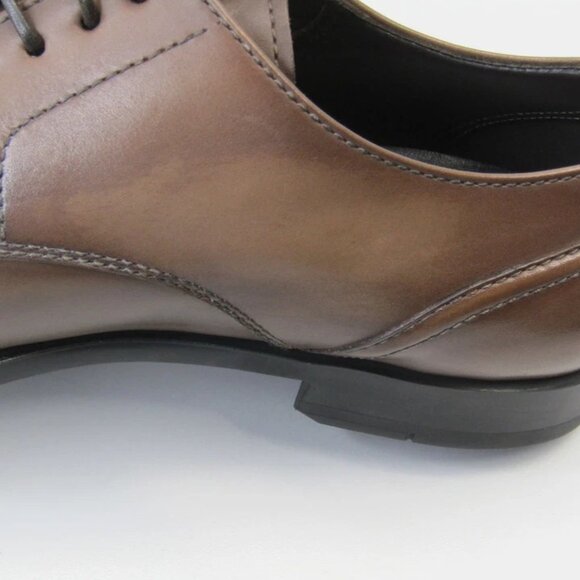 NEW ZEGNA Siena Flex Derby Shoes Brown Leather Lightweight Men’s Size 12 main image 6